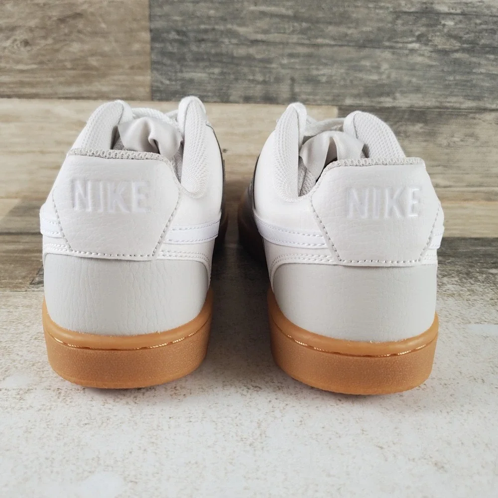 Nike Court Vision Low Womens Shoes Sz 7 Light Bone White Phantom Lace Up Sneaker